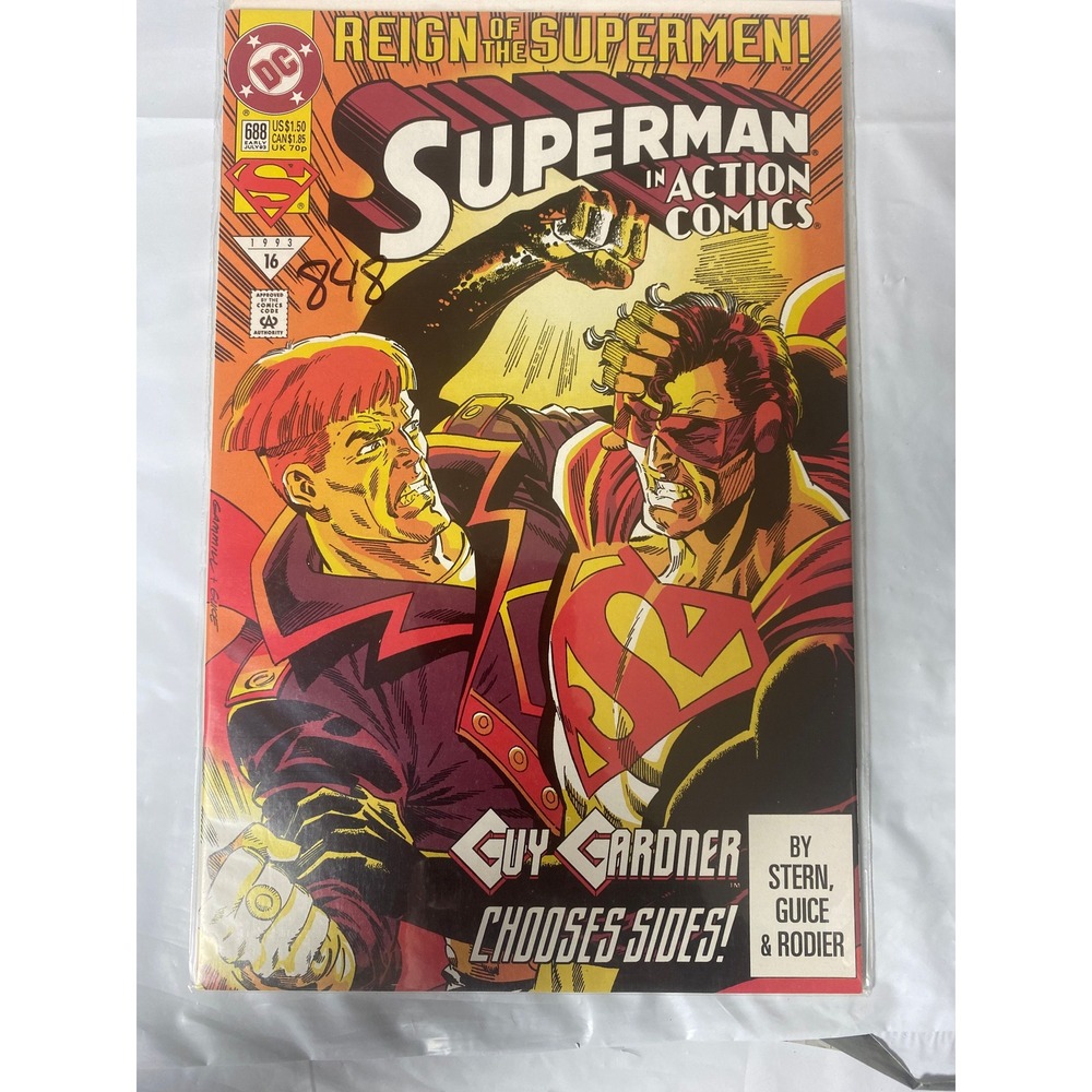 DC‎ Action Comics 688 Reign of the Supermen Guy Gardner 1993 Superman Comic Book